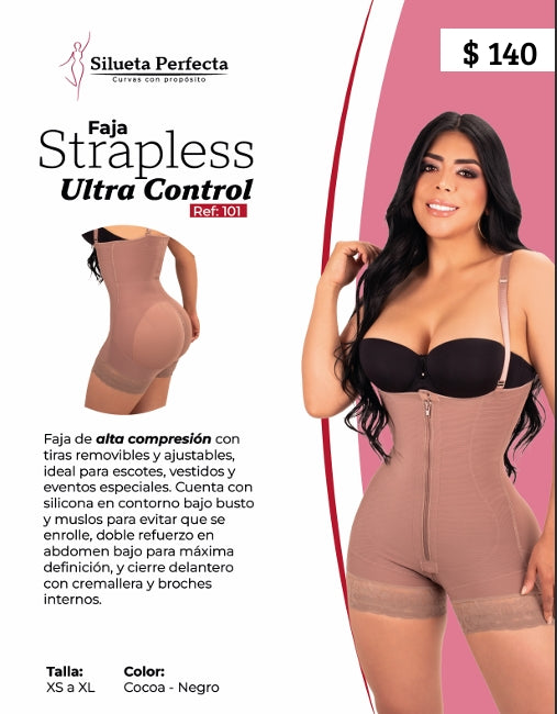 Faja Colombiana Strapless Control Abdomen Powernet 101
