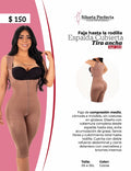 Faja Colombiana Pierna Larga en Lycra Espalda Cubierta 203
